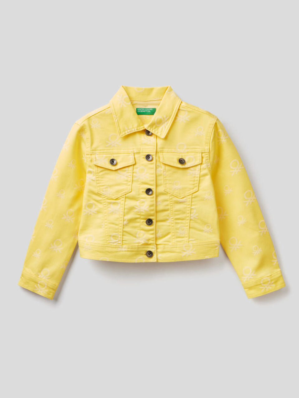 Cropped-Jacke mit Logo-Muster image number 1