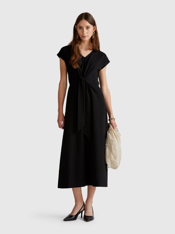 Dress in stretch cotton Women
