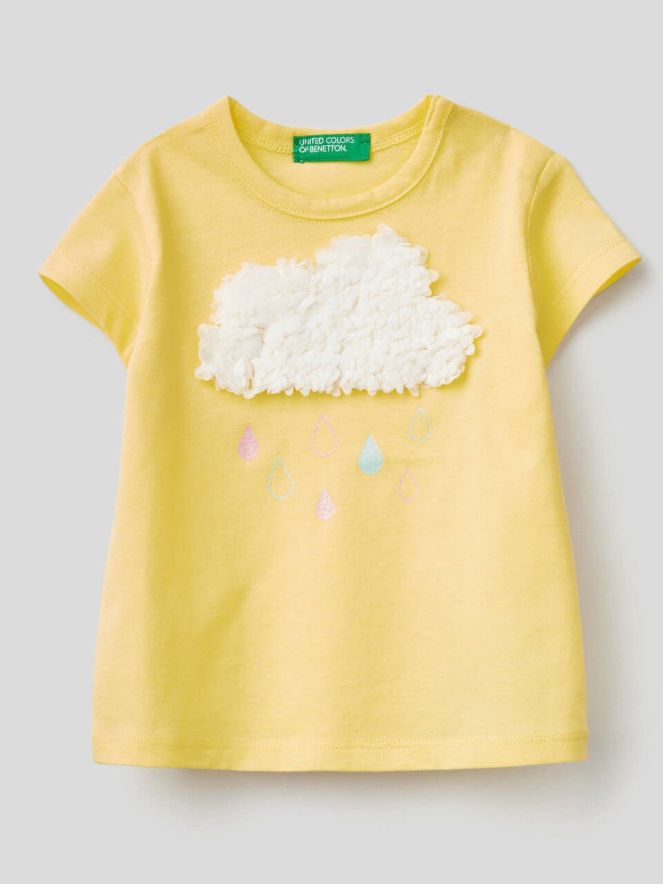 T-shirt with petal effect applique image number 1