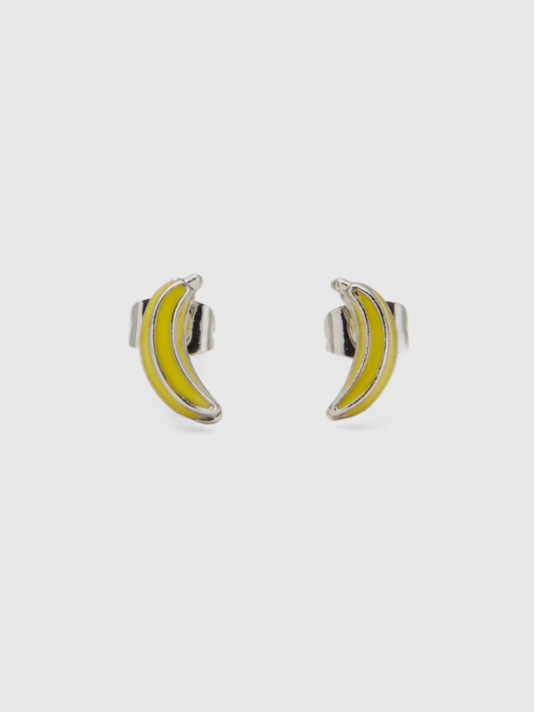 Clous d’oreille à banane jaune Femme