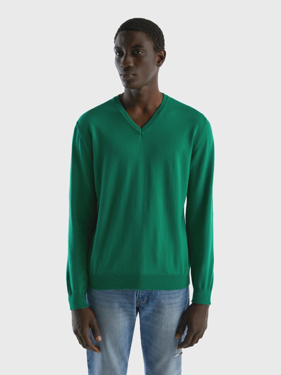 Pulls Coton Manches Longues Homme 2024 Benetton