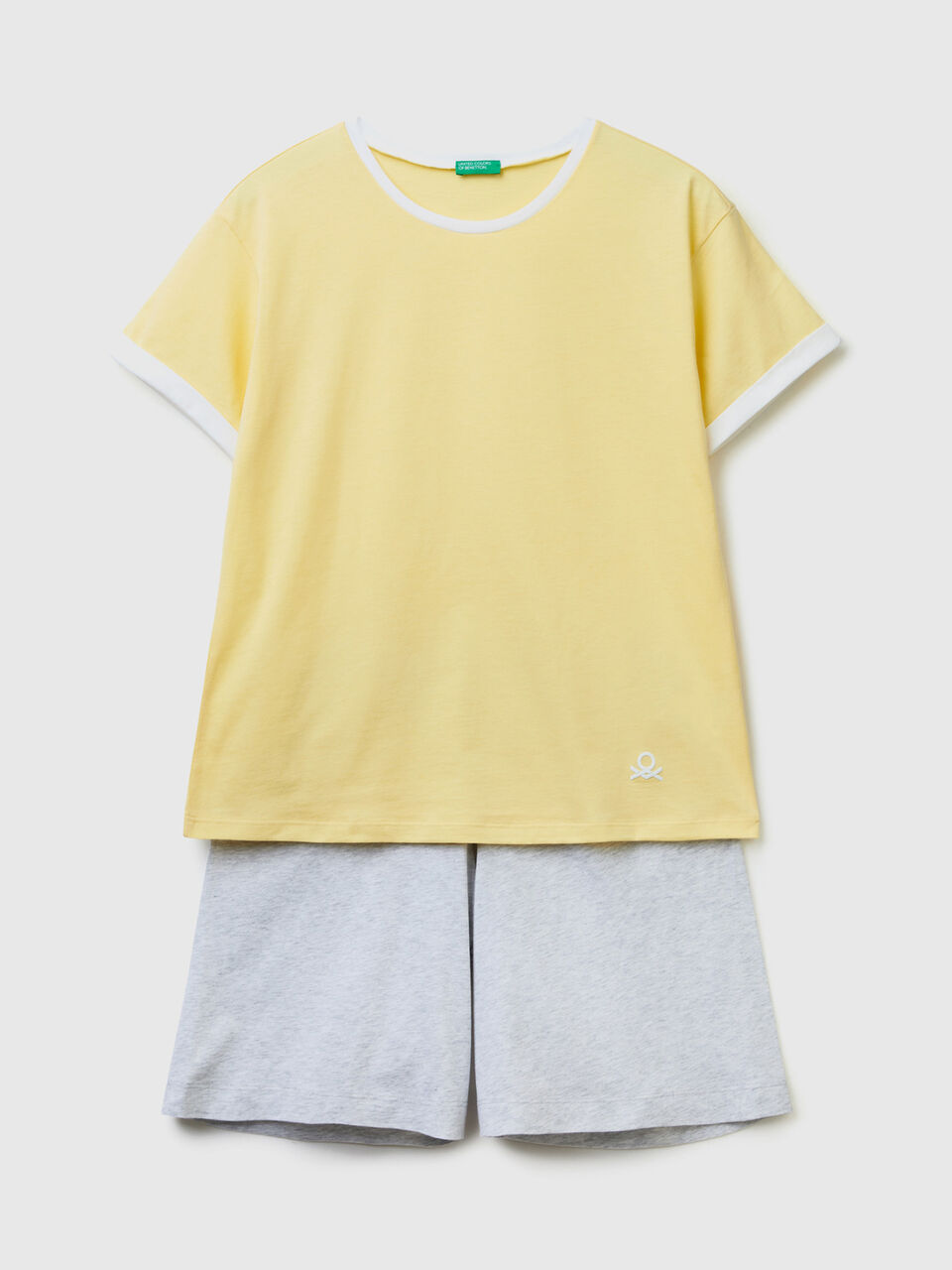 Short pyjamas in long fiber cotton image number 1