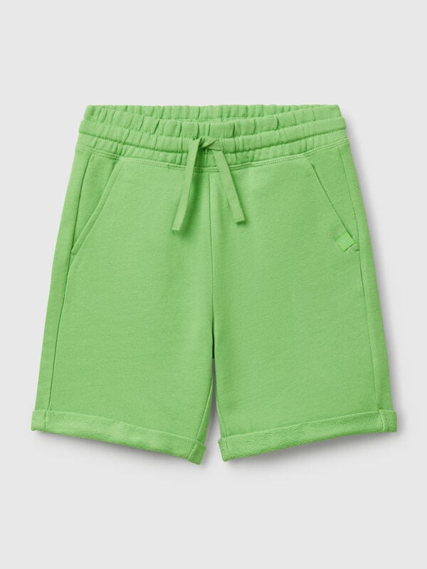 Bermuda shorts in pure cotton fleece Junior Boy