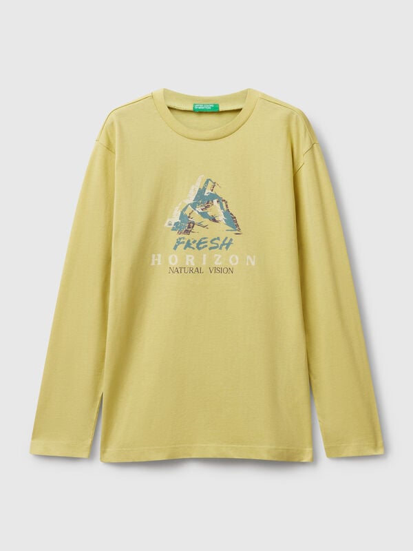 Baumwoll-T-Shirt mit Aufdruck Jungen
