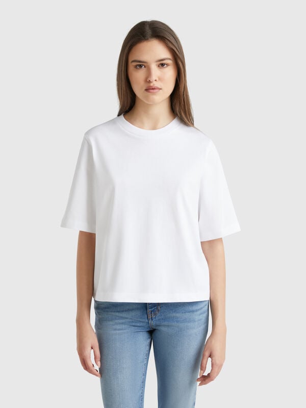 T-shirt boxy fit 100% cotone Donna