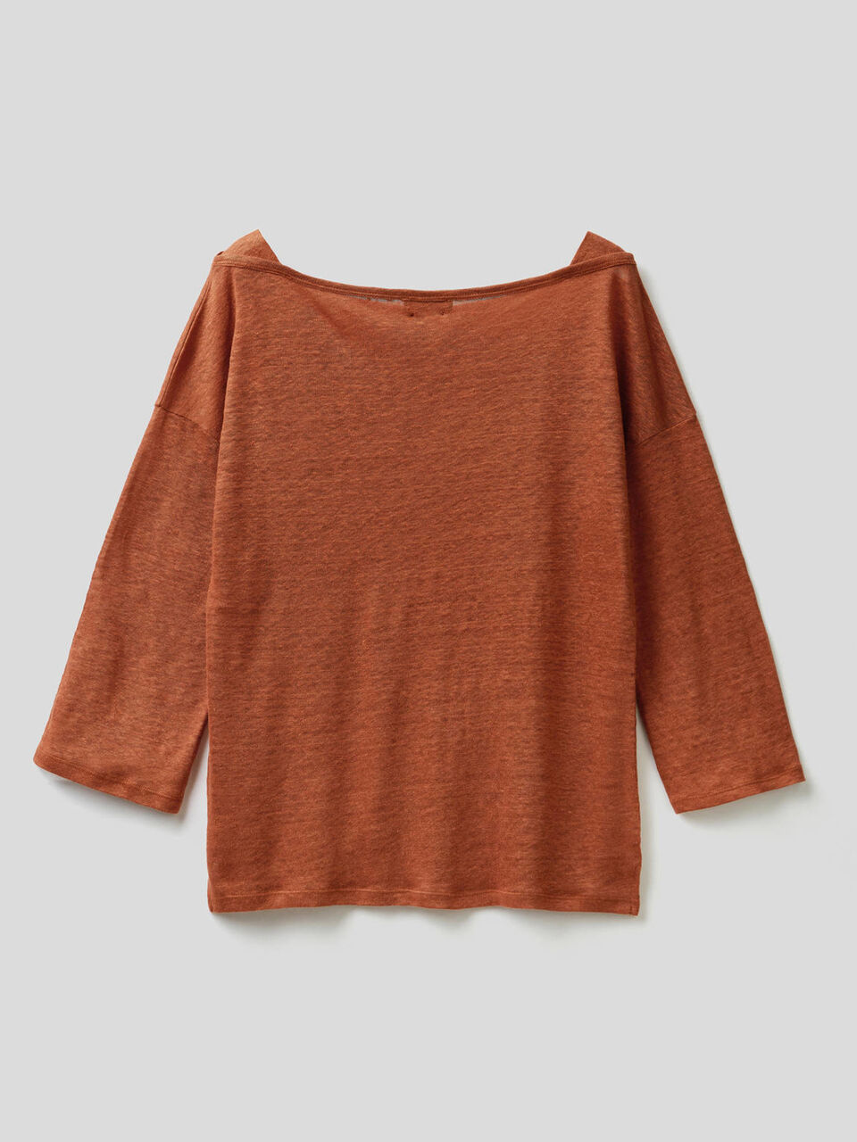 T-Shirt aus 100% Leinen mit 3/4-Ärmeln image number 2
