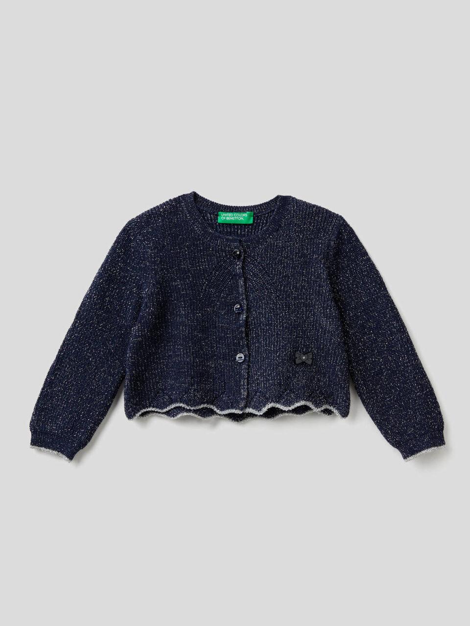 Button-down top with lurex image number 1
