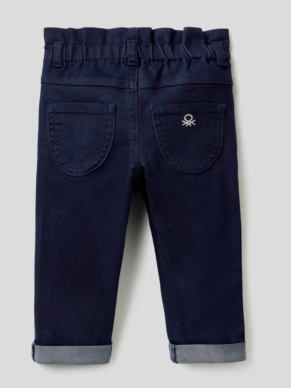 Paper bag trousers in stretch fabric image number 2