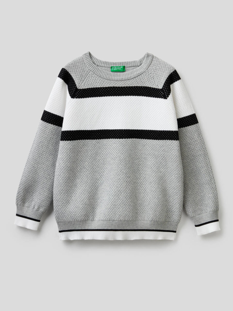 Pullover mit Streifen in Kontrastfarbe image number 1