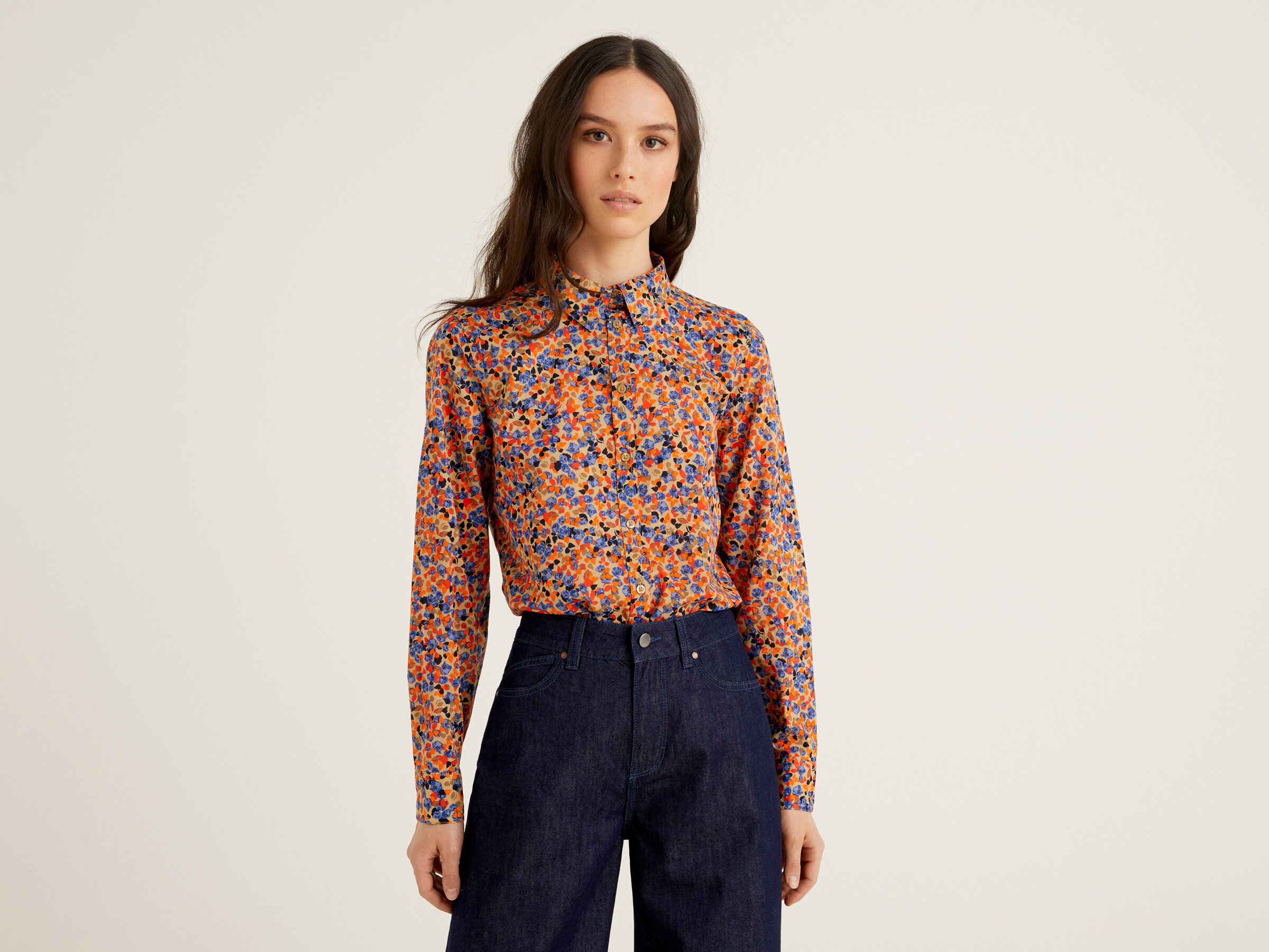 Bedruckte Hemdbluse Damen image number 0