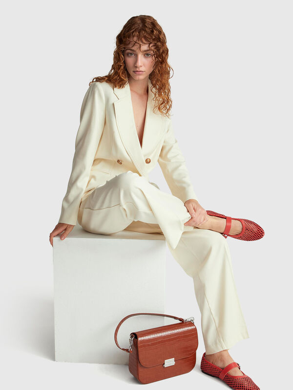 Veste croisée en mélange de viscose Femme