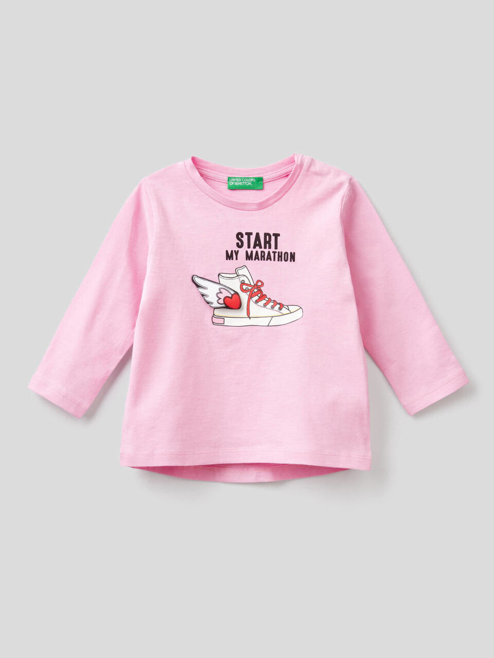 T-shirt manica lunga con applicazione image number 1
