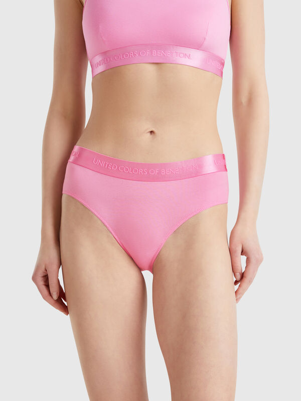 Hoher Hüftslip aus Stretch-Baumwolle Damen