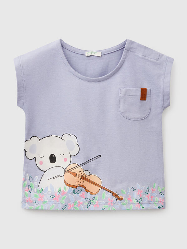 T-Shirt in Boxy-Passform aus Baumwolle Newborn