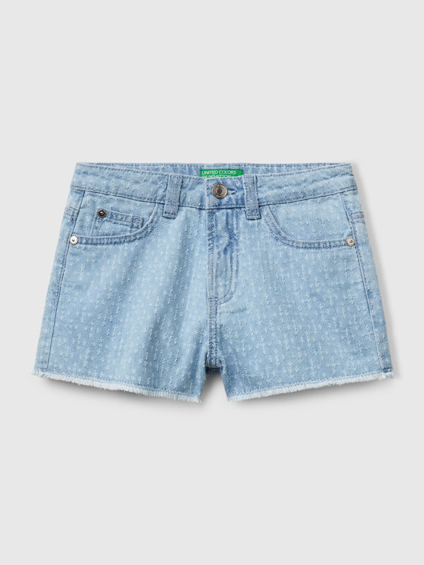 Frayed denim shorts Junior Girl