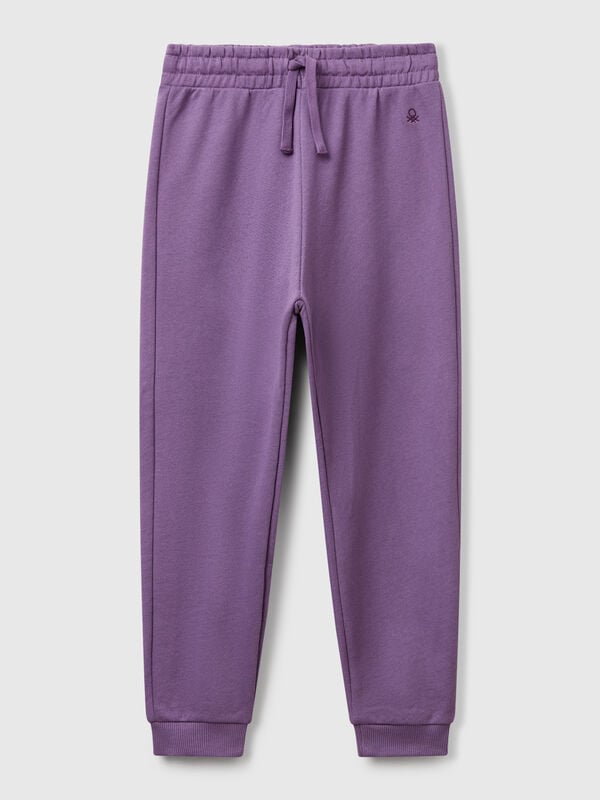 Pantaloni in felpa con logo Bambina