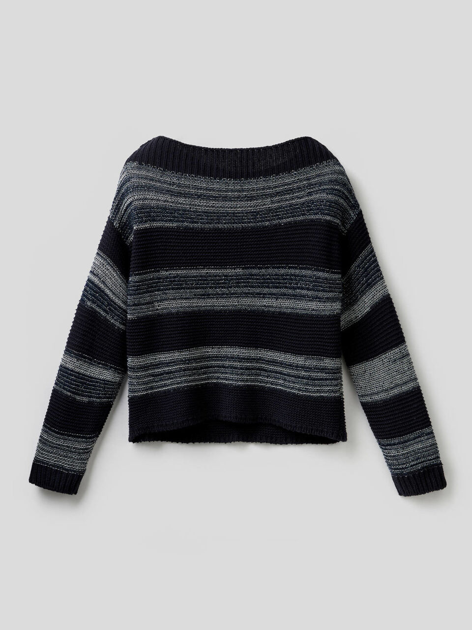 Gestreifter Pullover mit Pailletten image number 2