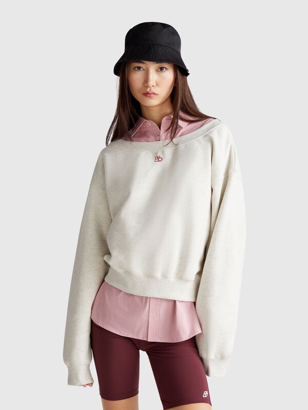 Sweat à encolure bateau Femme