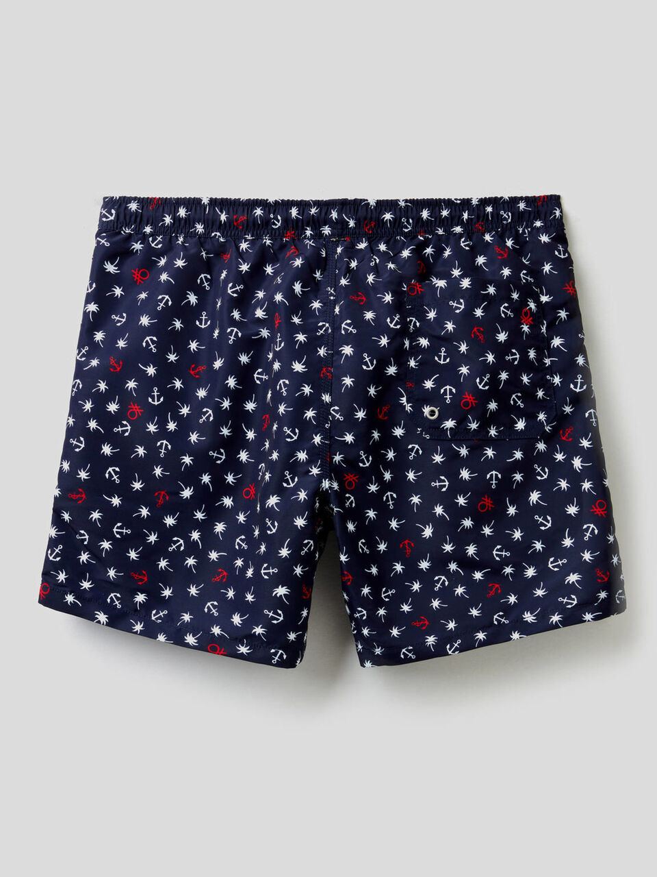 Pattern print swim trunks image number 2