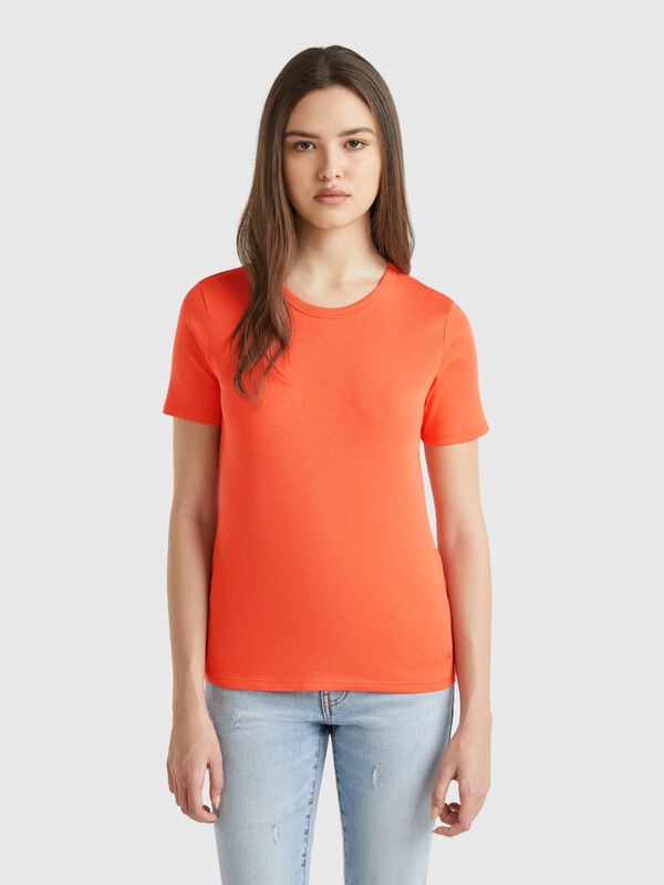 T-Shirt aus Langfaser-Baumwolle Damen