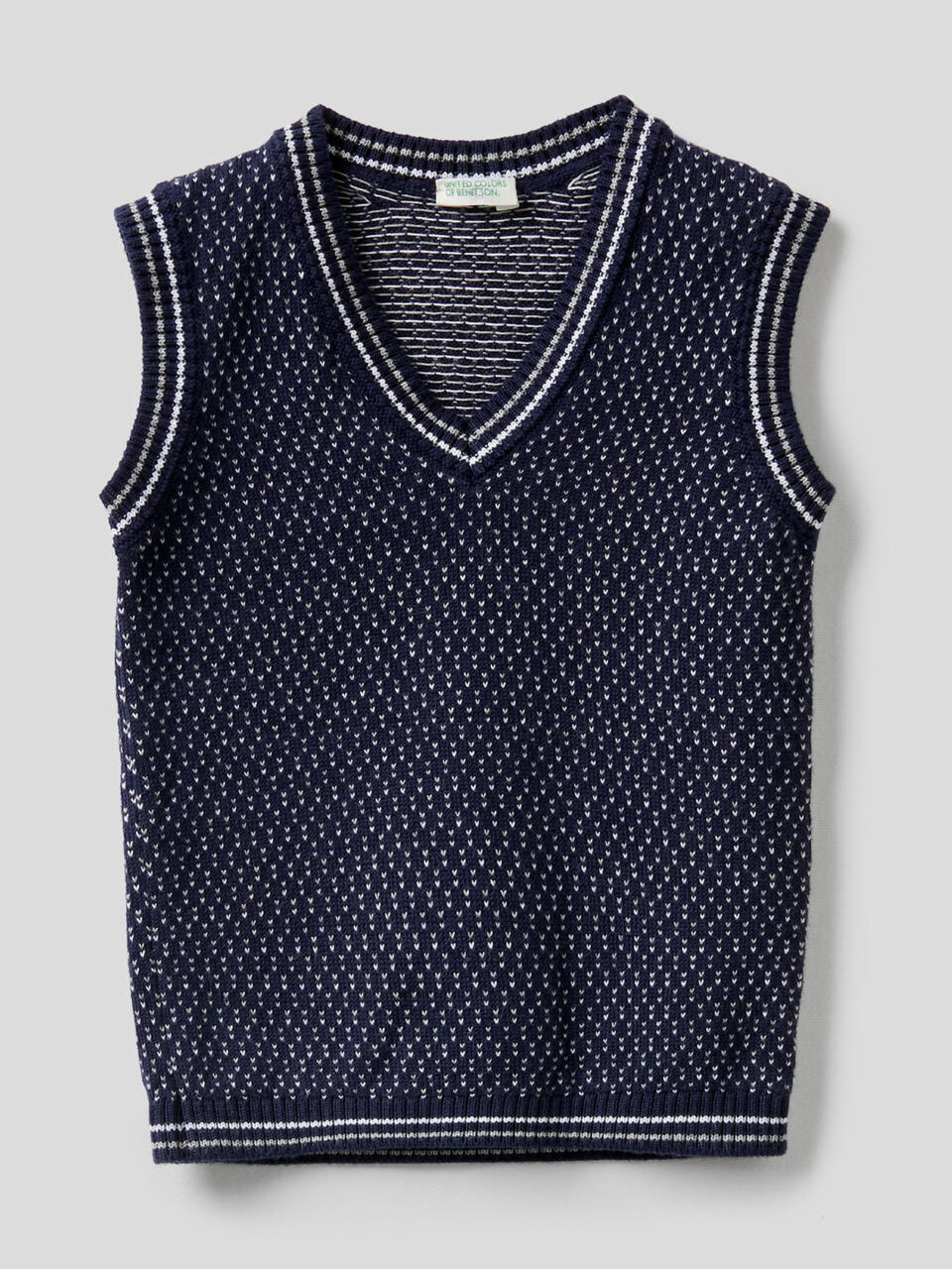 Gilet 100% cotone con scollo a V image number 1
