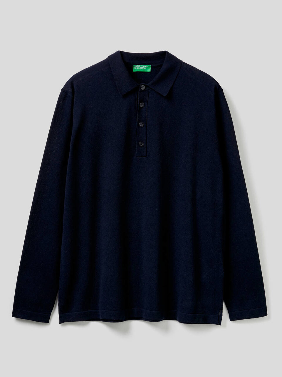 Long sleeve knit polo image number 1