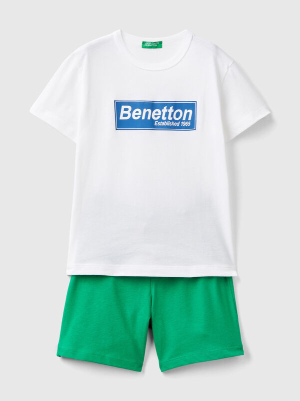 Completo t-shirt e bermuda 100% cotone Bambino