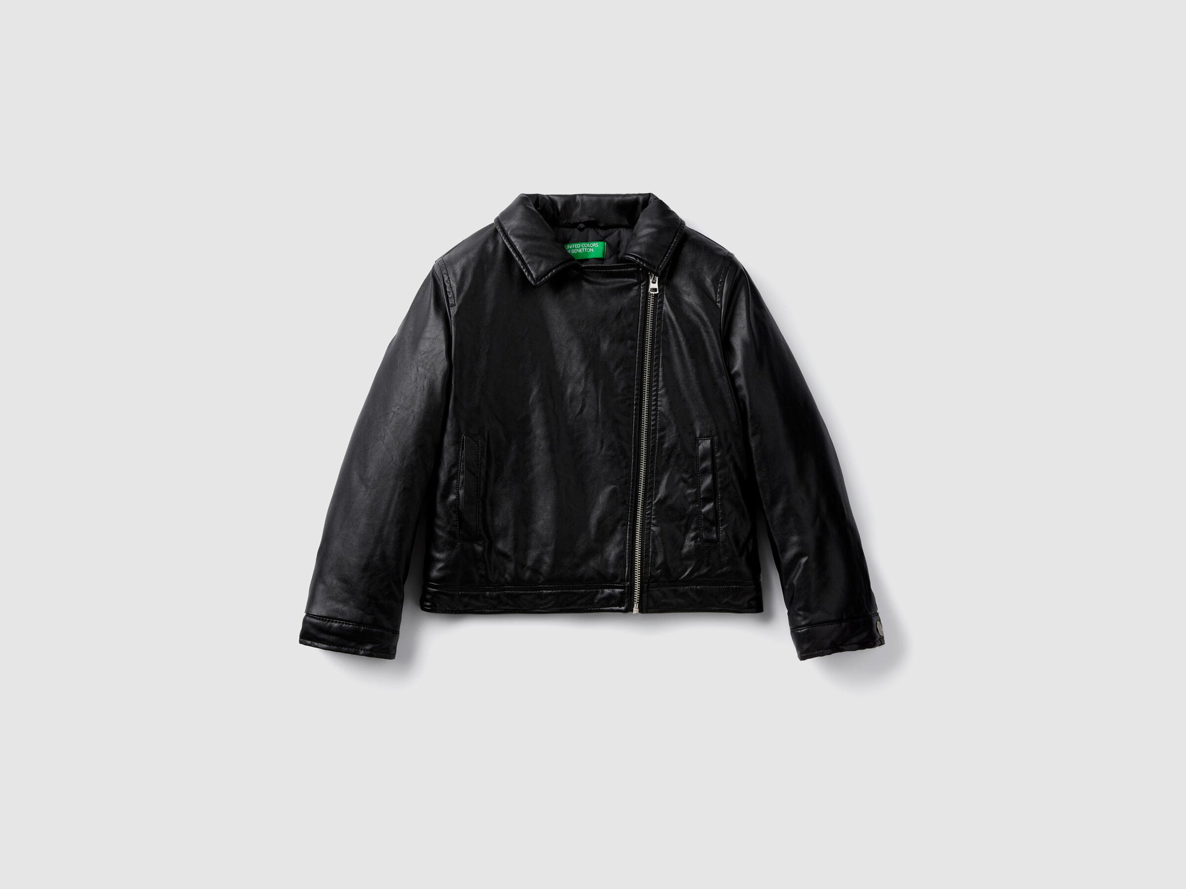 Nietenlederjacke aus Lederimitat image number null