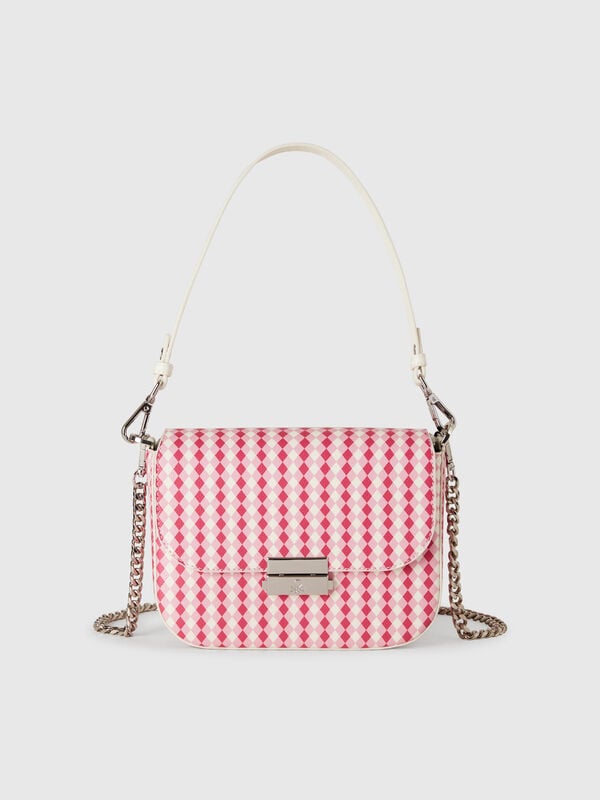 Sac en tissu enduit imprimé losanges Femme