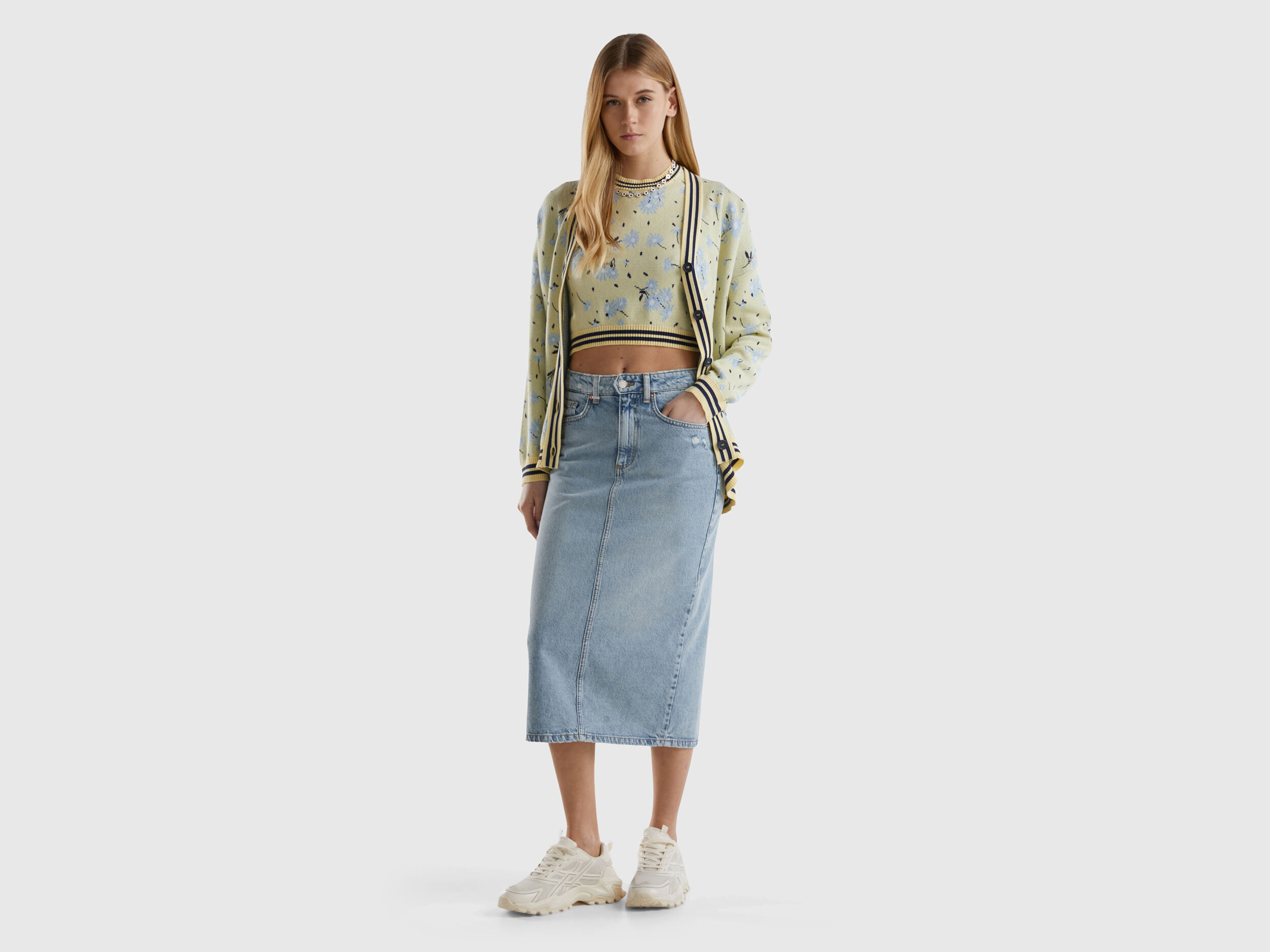 Longuette di jeans discount