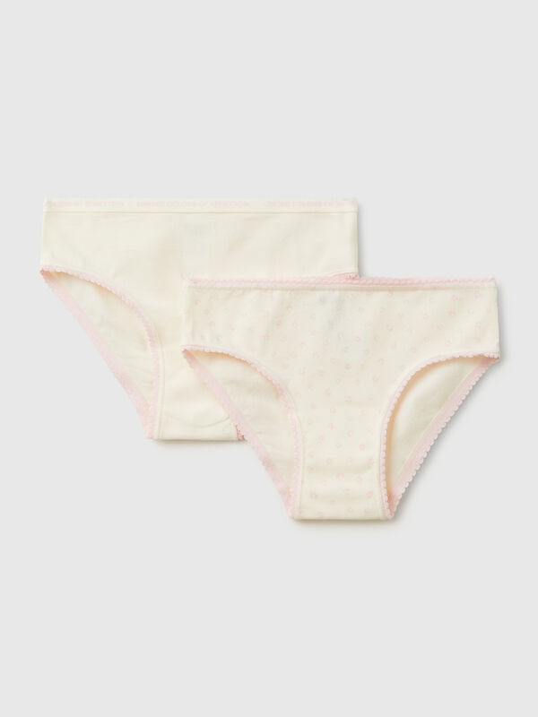 Set of two pairs of underwear in stretch cotton Junior Girl