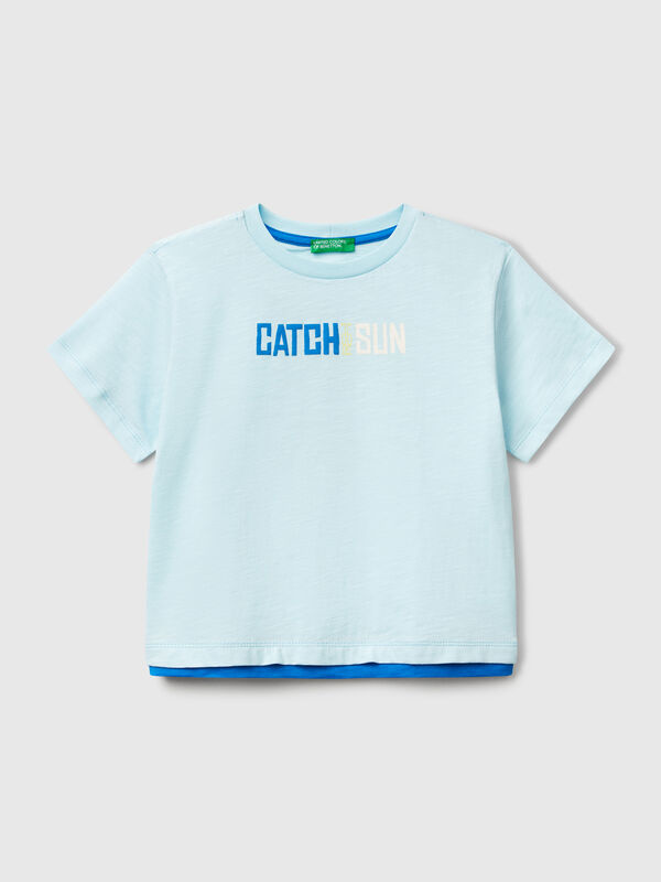Over-Fit-T-Shirt aus leichter Baumwolle Jungen