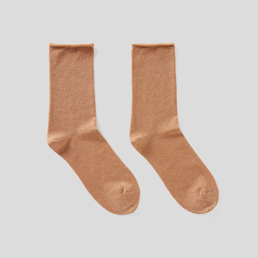 Socken mit Lurexfaden