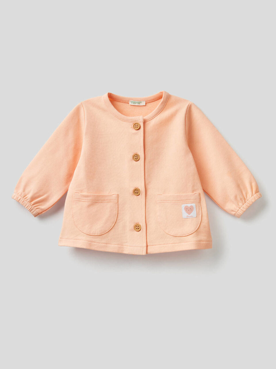 Stretch sweat cotton cardigan image number 1