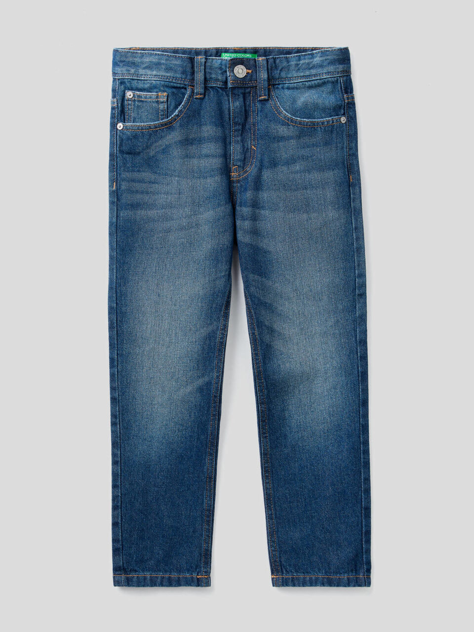 Straight-Leg-Jeans in 100% Baumwolle image number 1