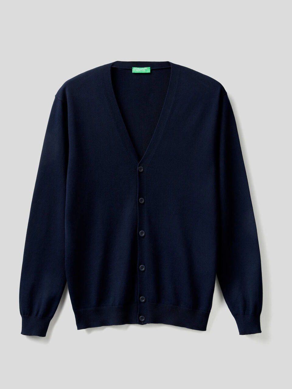Cardigan in 100% cotton with V-neck image number null