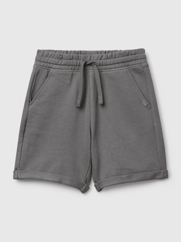 Bermudashorts aus reinem Baumwollfleece Jungen