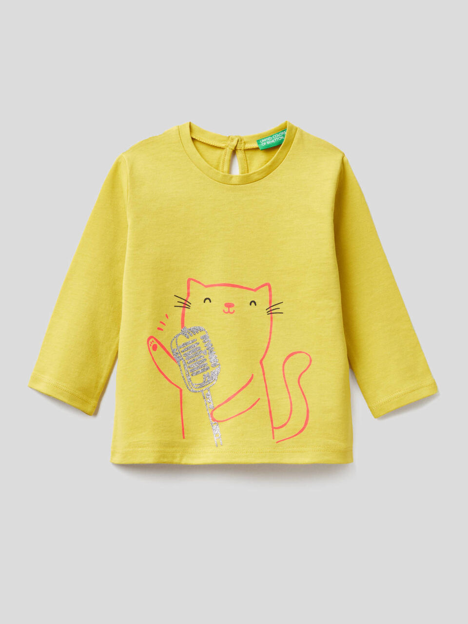 T-shirt manches longues en pur coton bio image number 1