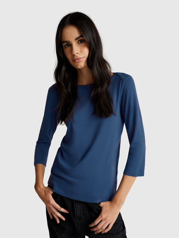 T-shirt with boat neck Women