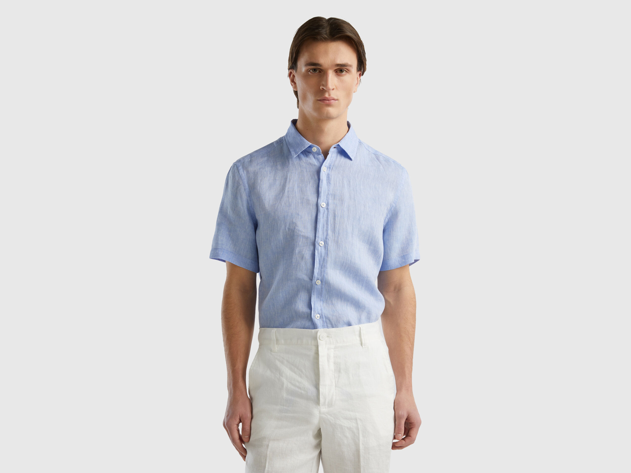 Benetton on sale camicia lino
