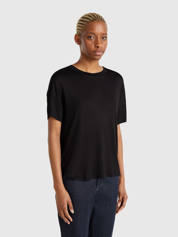 Slim-Fit-T-Shirt aus Stretch-Viskose Damen