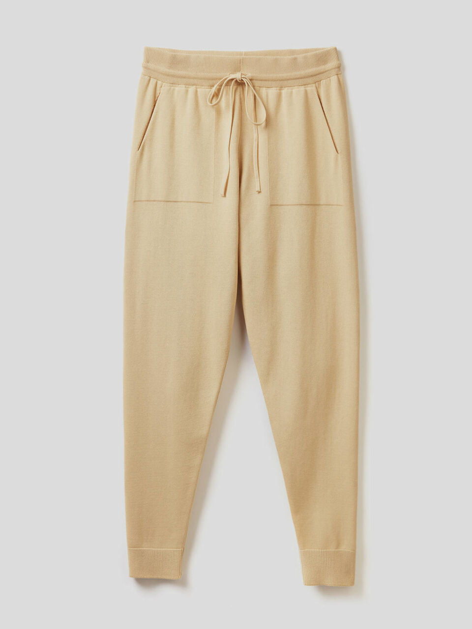 Pantaloni con coulisse in cotone tricot image number 1