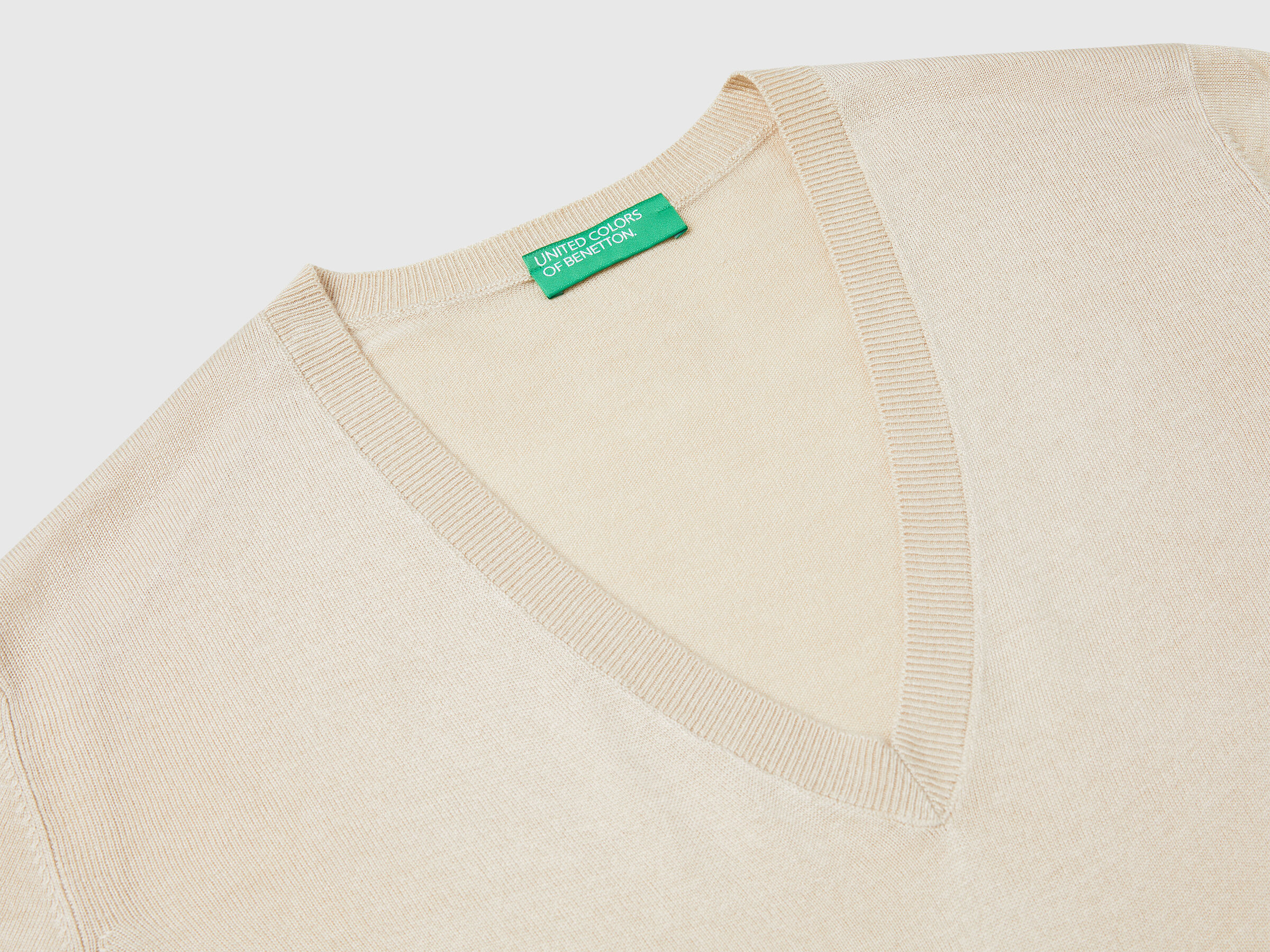 MAGLIA SCOLLO V M/L Donna image number 5