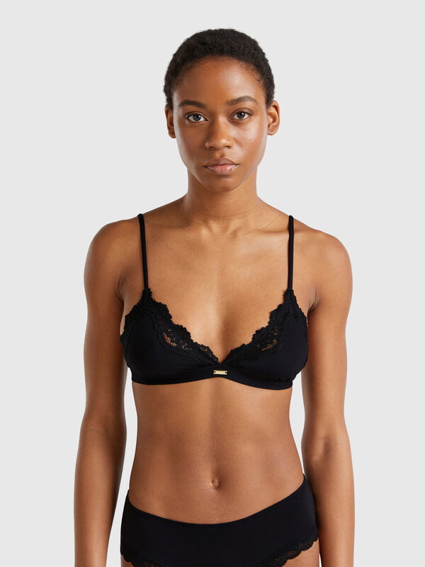 Soutien-gorge triangle avec dentelle Femme