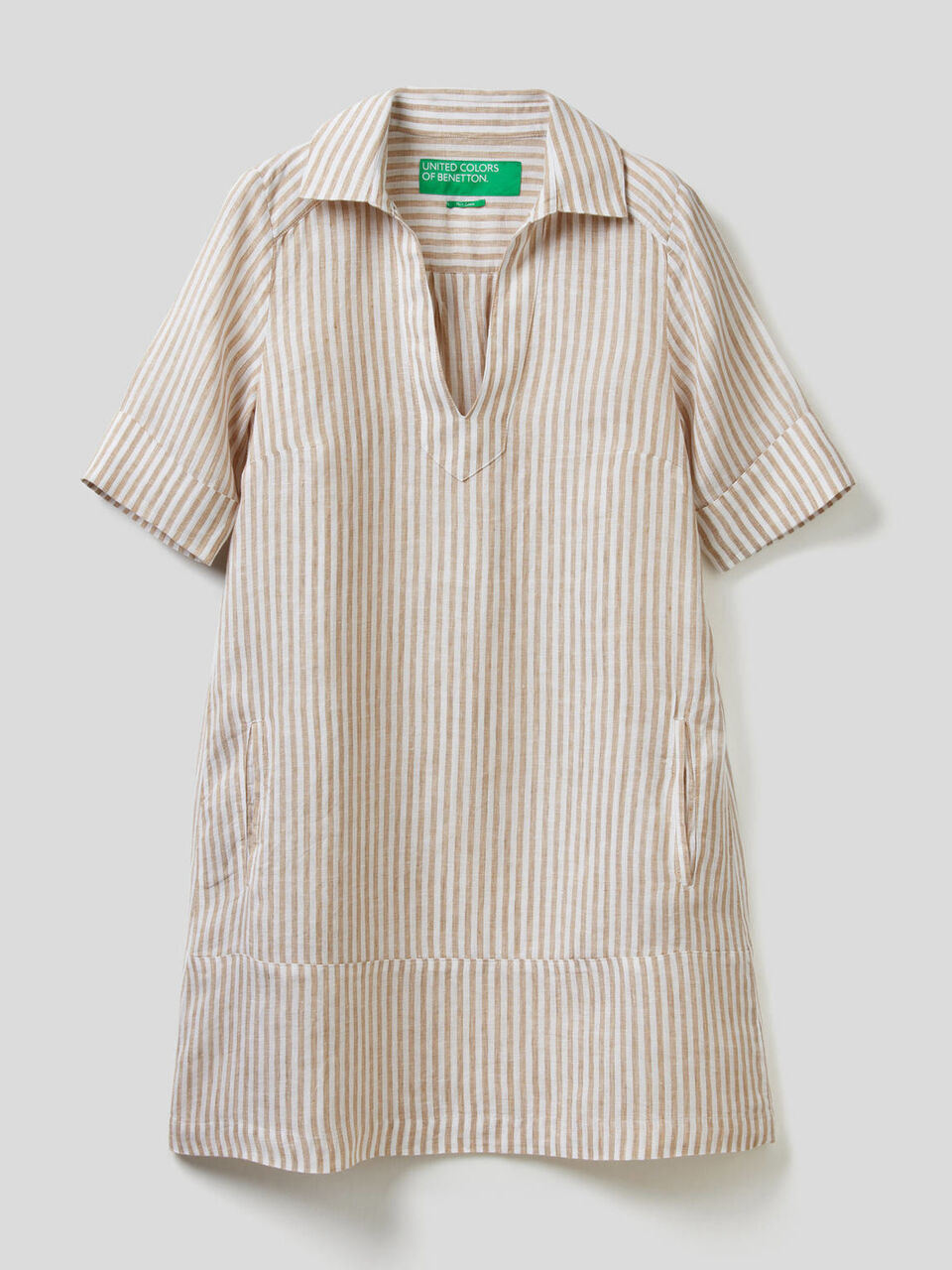 Kurzes Kleid aus 100% Leinen image number 1