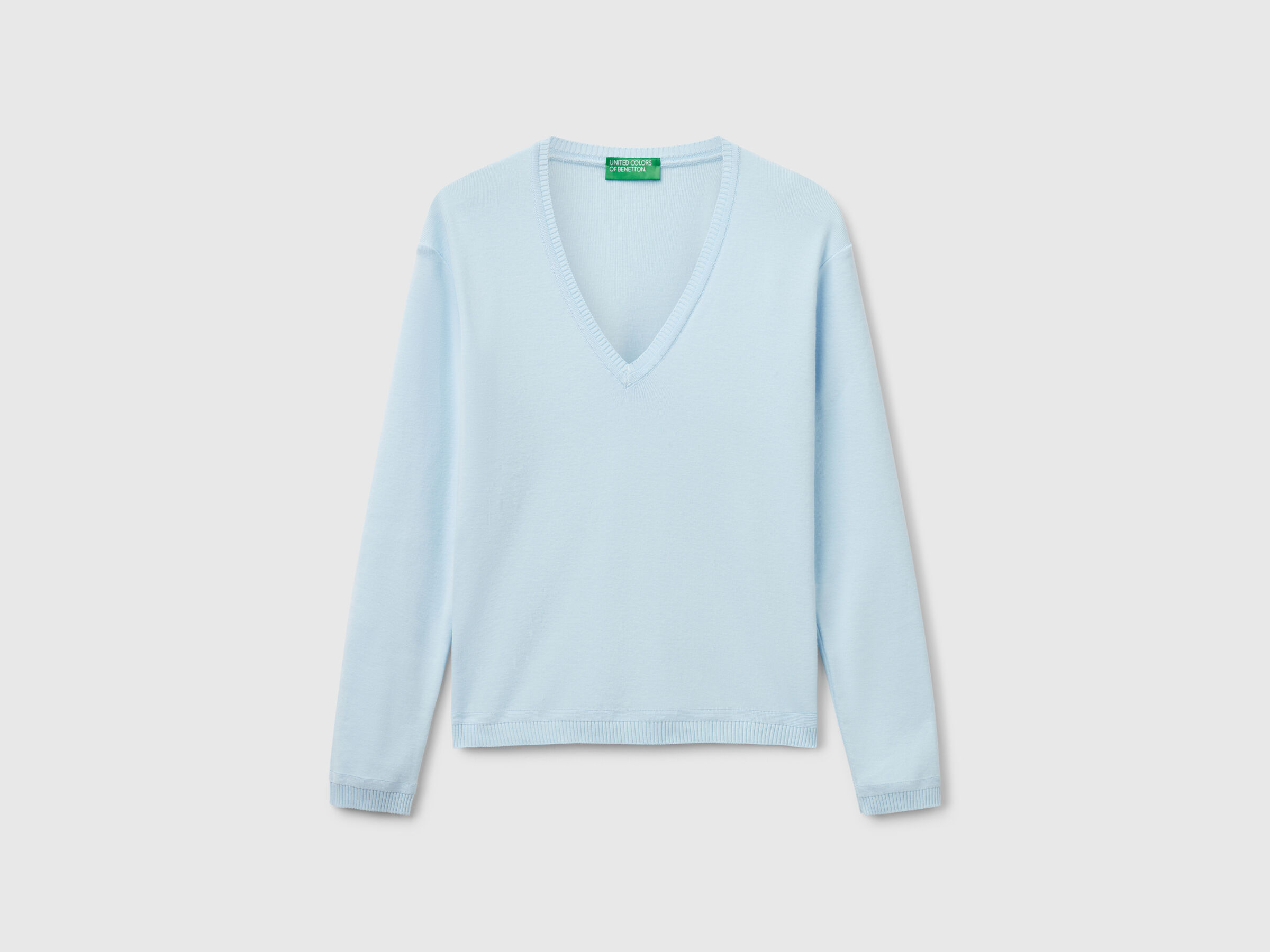 MAGLIA SCOLLO V M/L Donna image number 3