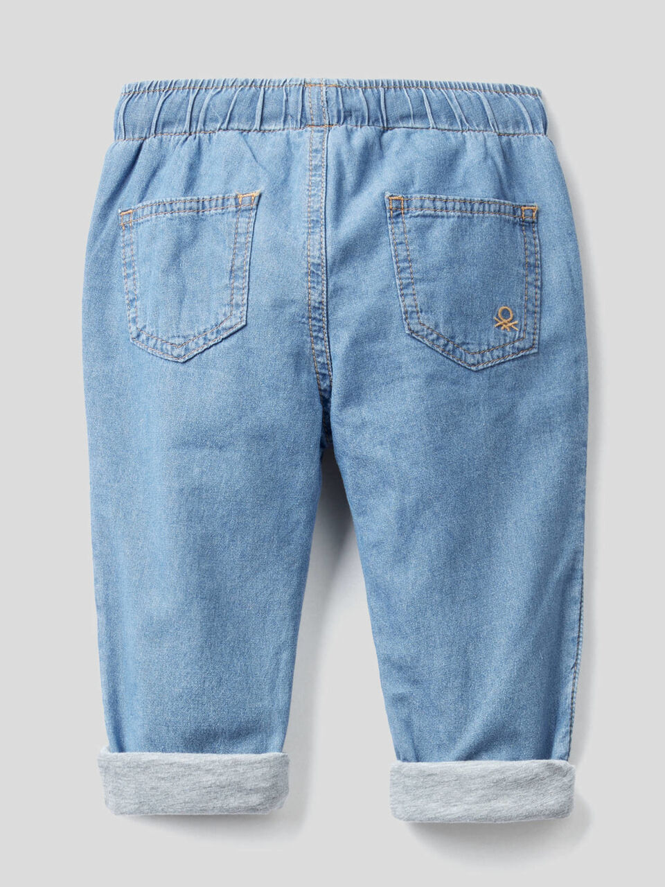 Lined lightweight denim trousers image number 2