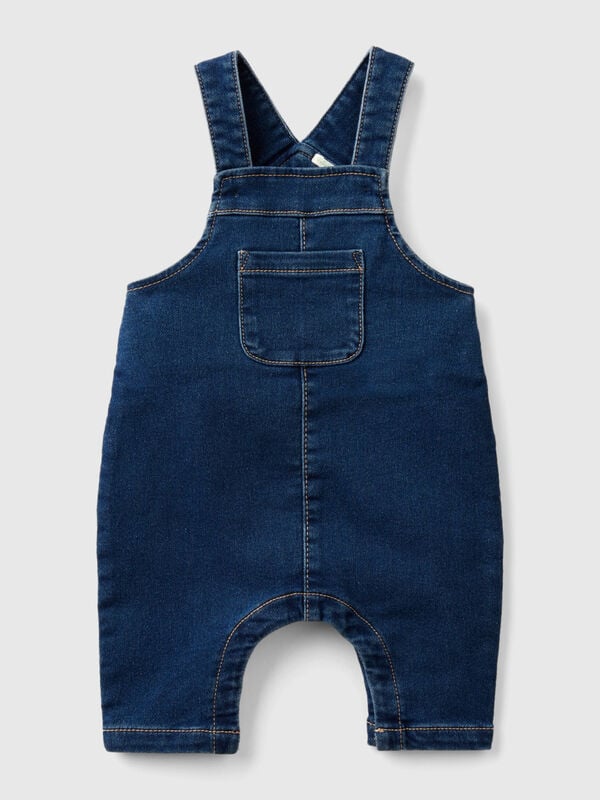 Denim look baggy fit dungarees New Born (0-18 months)