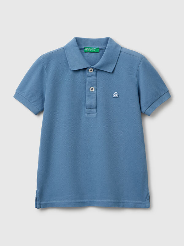 Poloshirt mit kurzen Ärmeln aus reiner Baumwolle Jungen