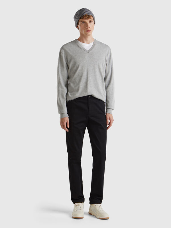 Chino slim fit in cotone stretch Uomo
